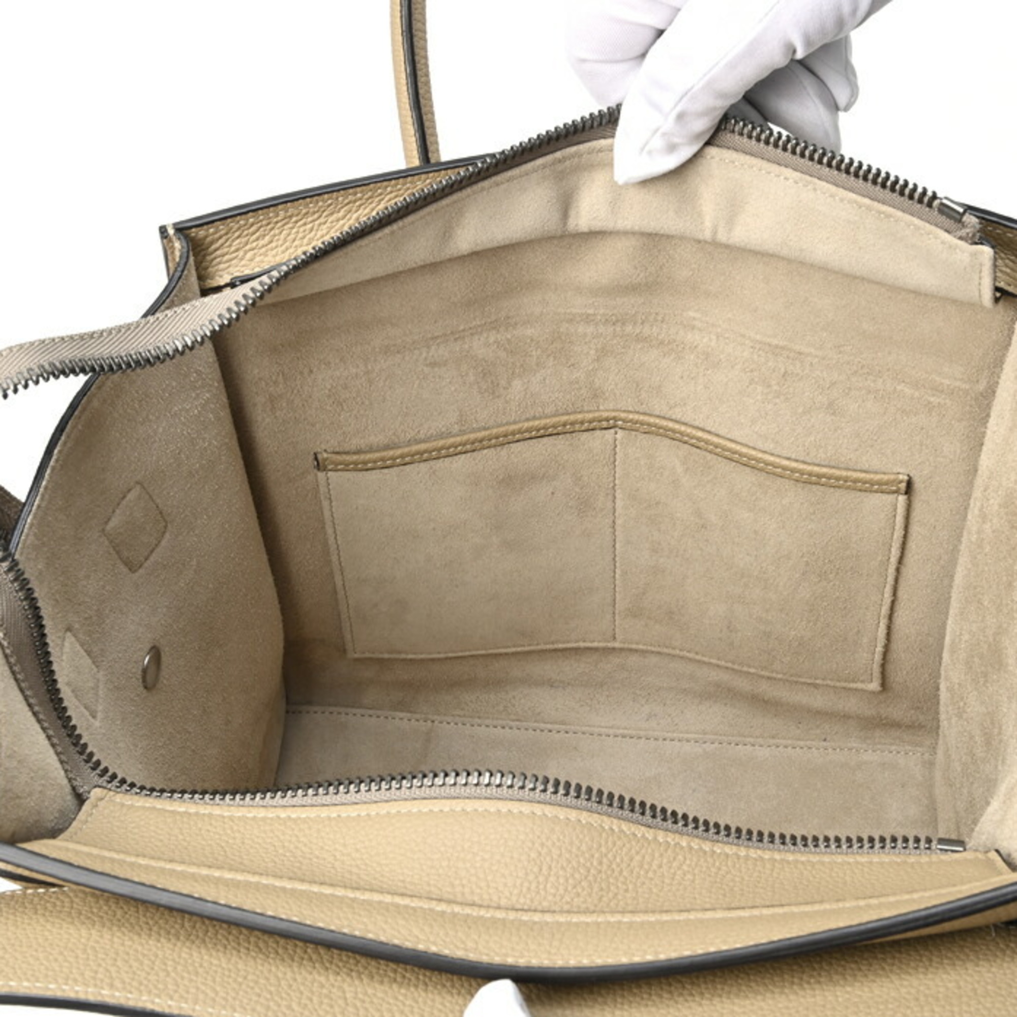 celine luggage micro beige handbag