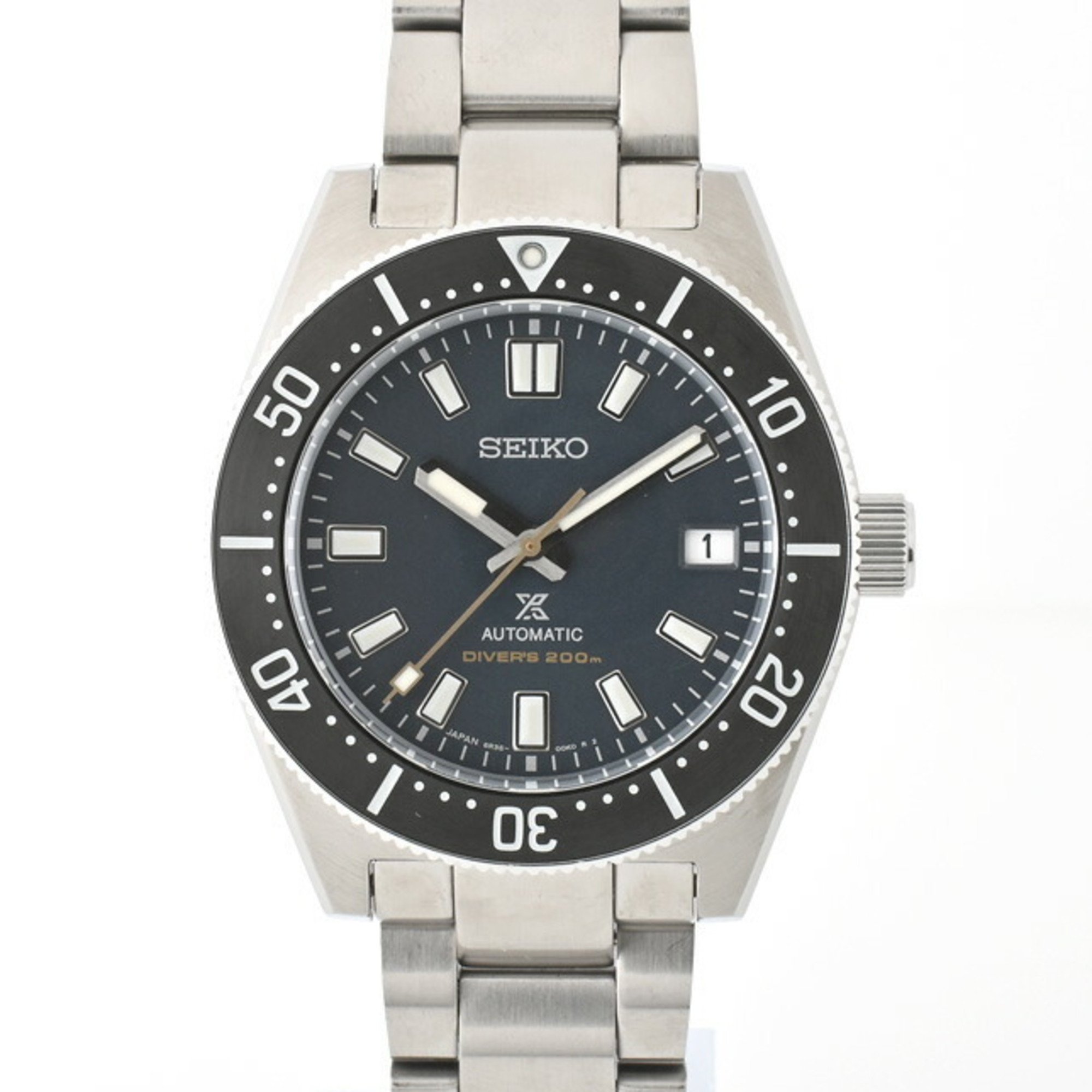 Seiko Prospex 1965 Mechanical Divers Modern Design Watch 55th Anniversary Model SBDC107 6R35-00W0 Blue Gray Automatic Winding
