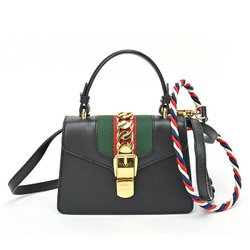 Gucci Sylvie Top Handle Bag / Shoulder 470270 Black