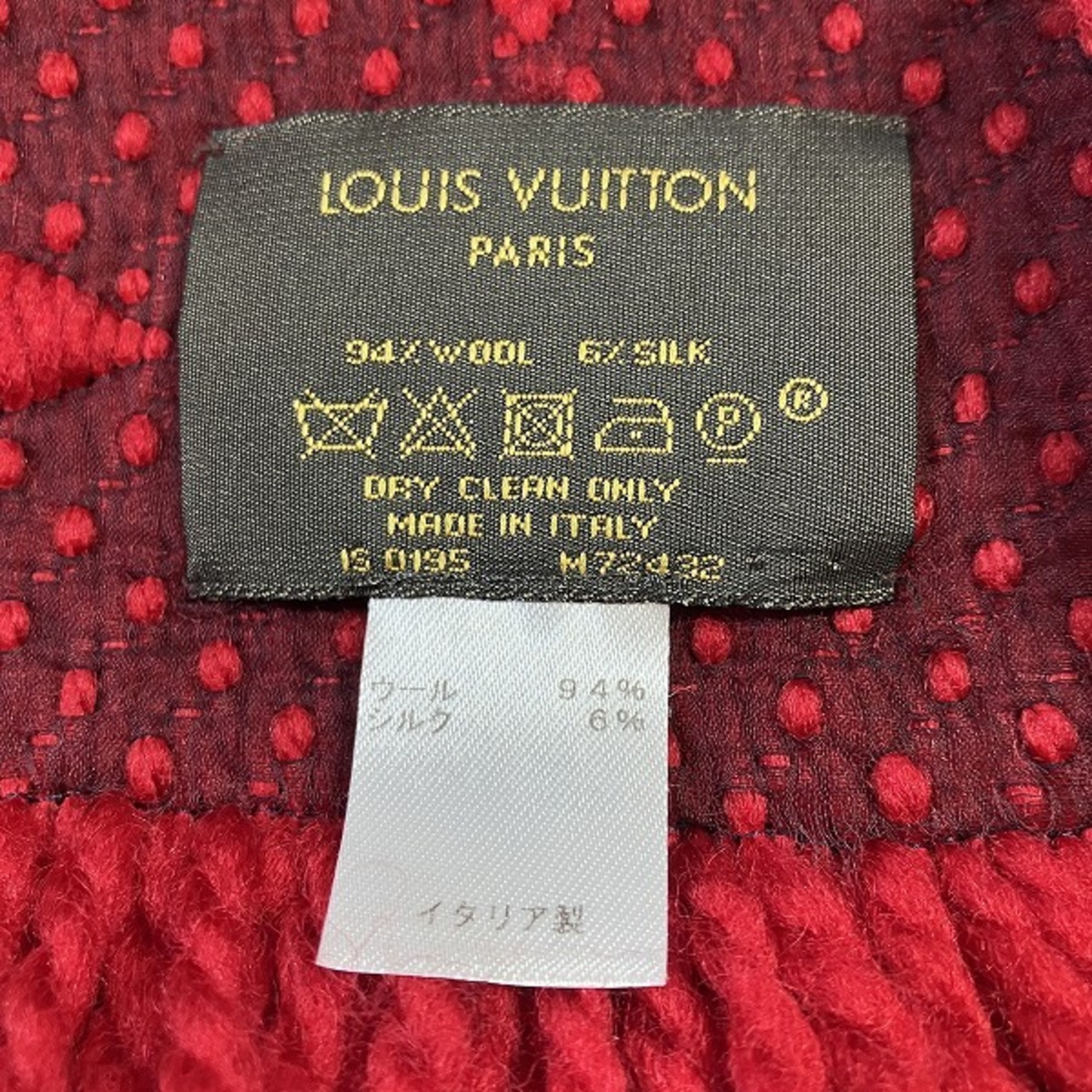 Louis Vuitton Monogram Escharp Logomania M72432 Brand Accessories Muffler Men's Women's
