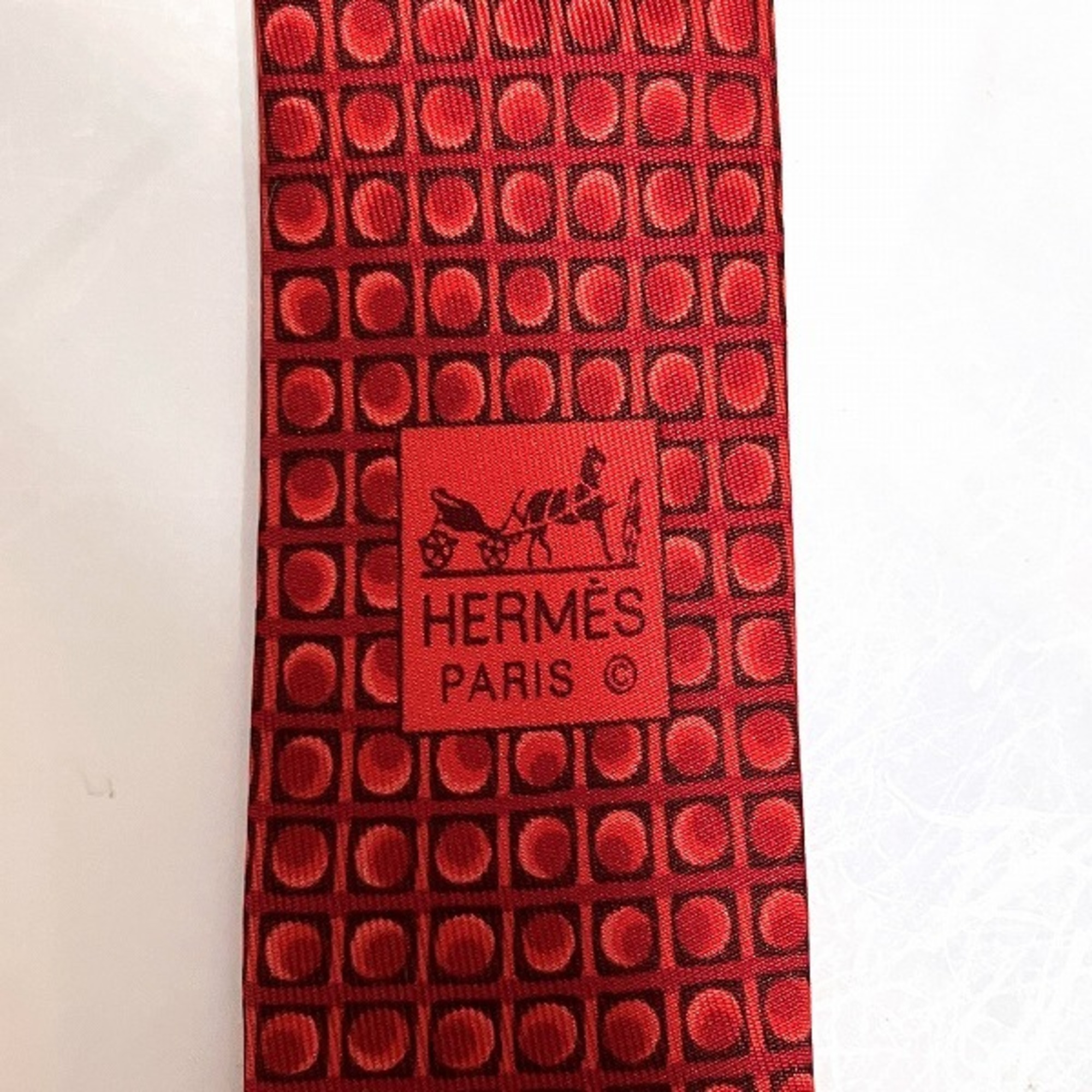 Hermes Silk Allover Print Brand Accessories Necktie Men's