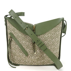 LOEWE hammock small shoulder bag handbag 2way anagram canvas leather olive green ladies