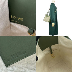 LOEWE hammock small shoulder bag handbag 2way anagram canvas leather olive green ladies