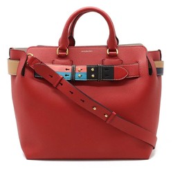 BURBERRY Burberry Medium Belt Bag Handbag Shoulder Leather Red Multicolor 4076723