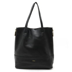 FURLA Tote Bag Shoulder Leather Black