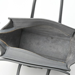 Celine Luggage Nano Handbag 18924 Baby Drummed Calfskin Gray