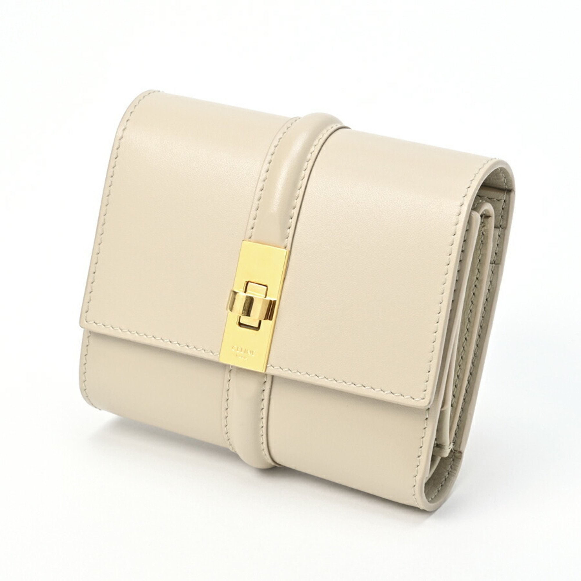 Celine Small Trifold Wallet 16 (Saise) 10F52 Beige