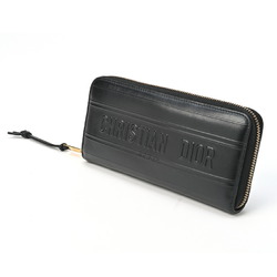 Christian Dior Dior long wallet round zip S5545CGSB black