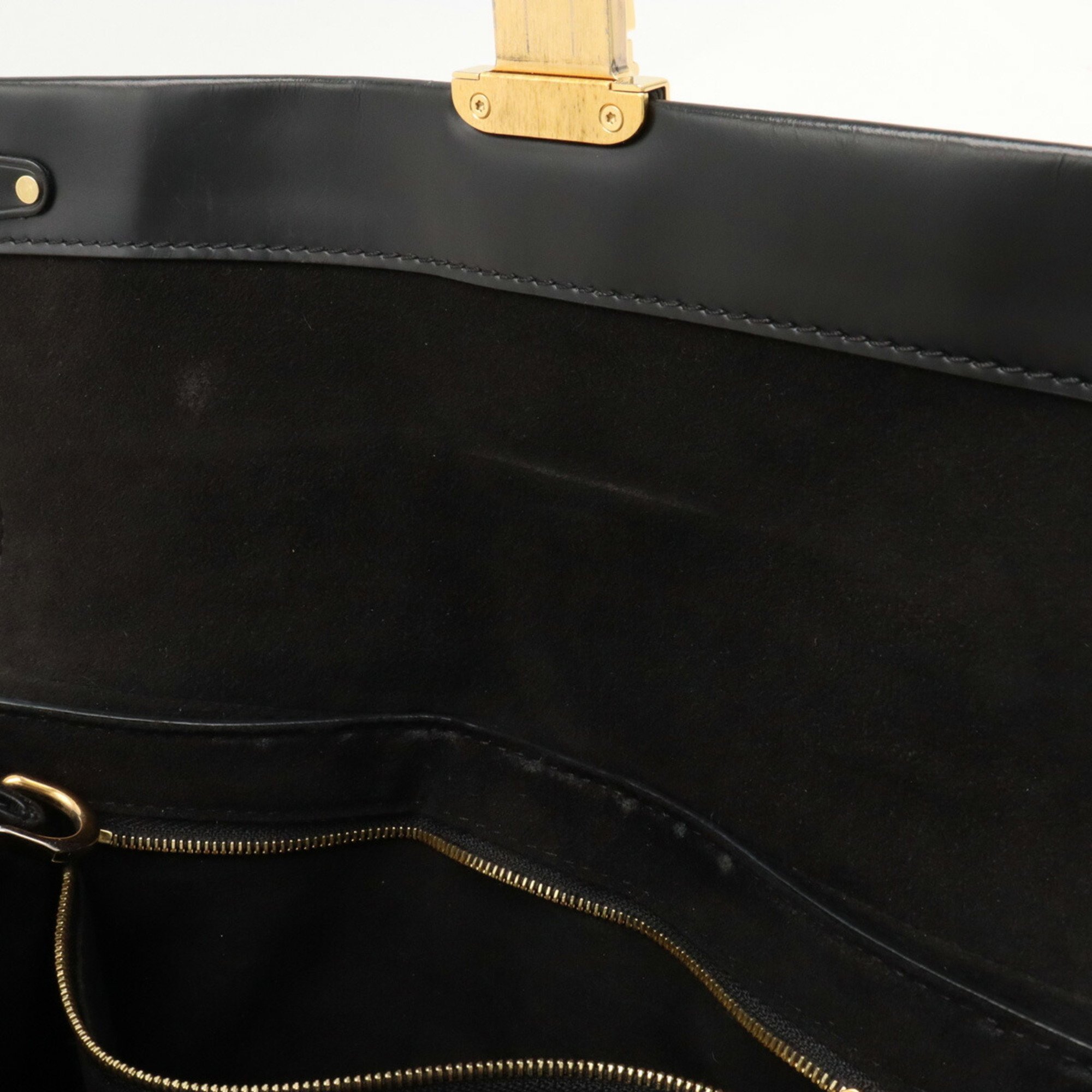 LOUIS VUITTON Monogram One Handle Flap Bag MM Handbag Shoulder Noir Black M43125