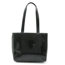 CHANEL Chanel tote bag shoulder enamel patent leather black