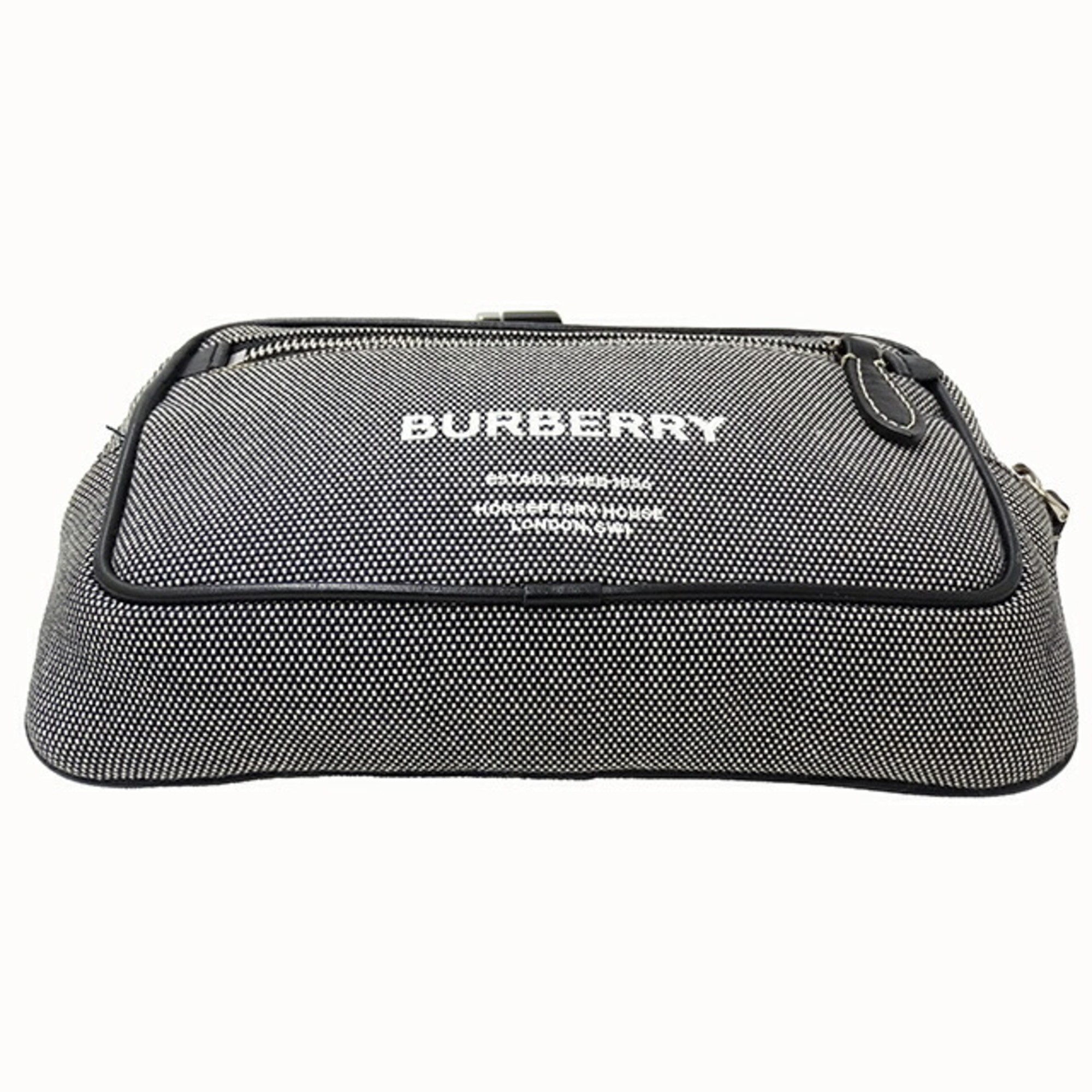 Jaguar Burberry BURBERRY Men's London Body Bag Waist Jacquard Black