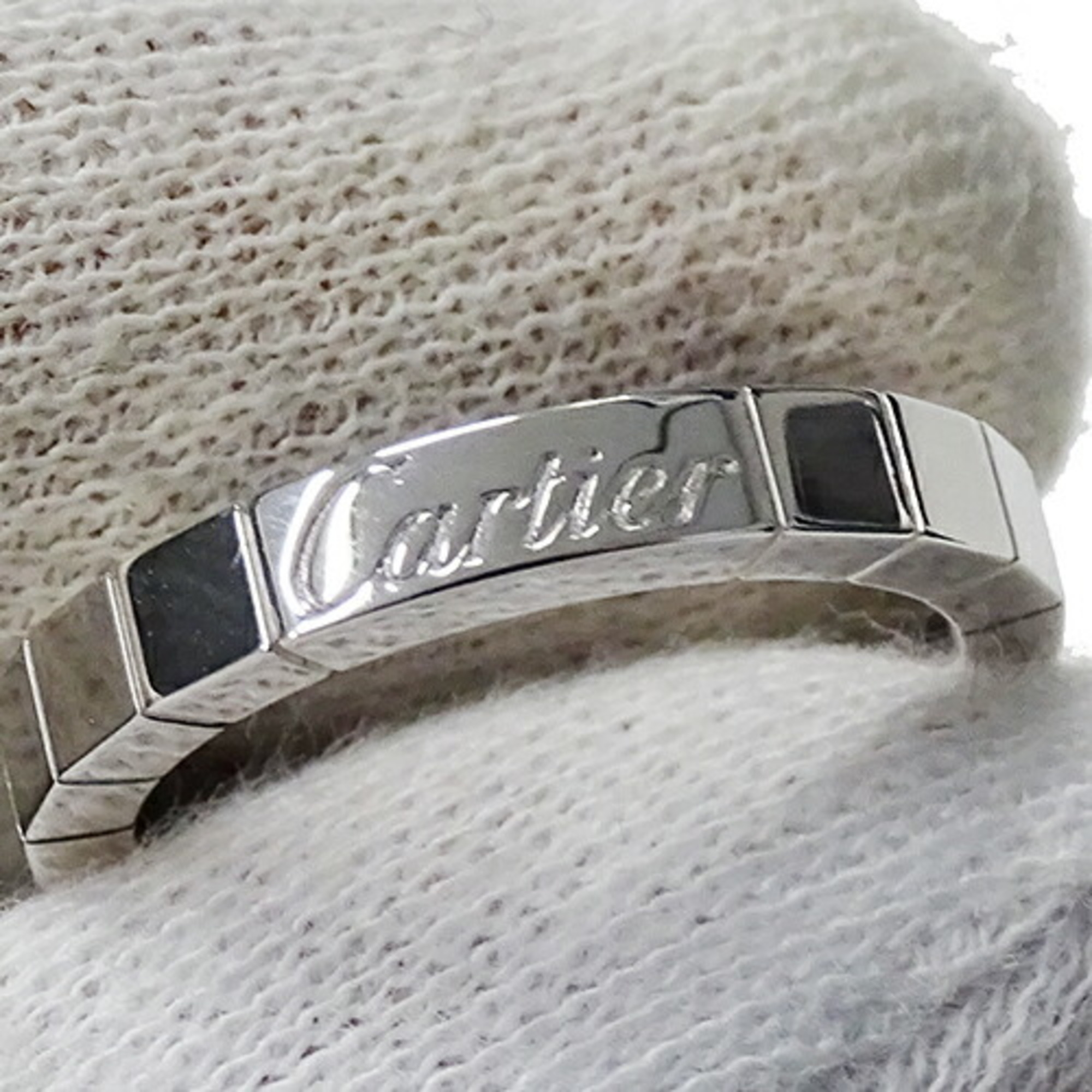 Cartier Ring Women's 750WG Raniere White Gold #49 Approximately No. 9 Polished