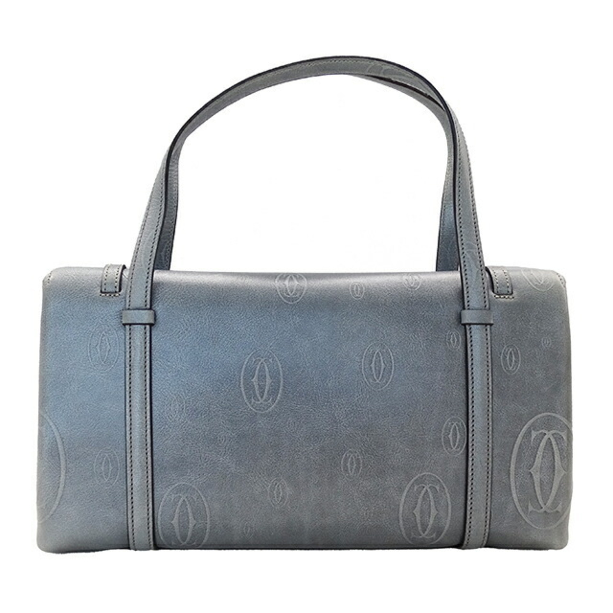 Cartier Women's Handbag Leather Happy Birthday Cabochon Blue