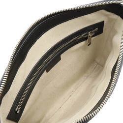 GUCCI GG embossed shoulder bag punching leather black 406410