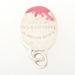 Tiffany Return to Color Splash Oval Tag Pendant Top AG925 Silver/Pink itefxzqyckce