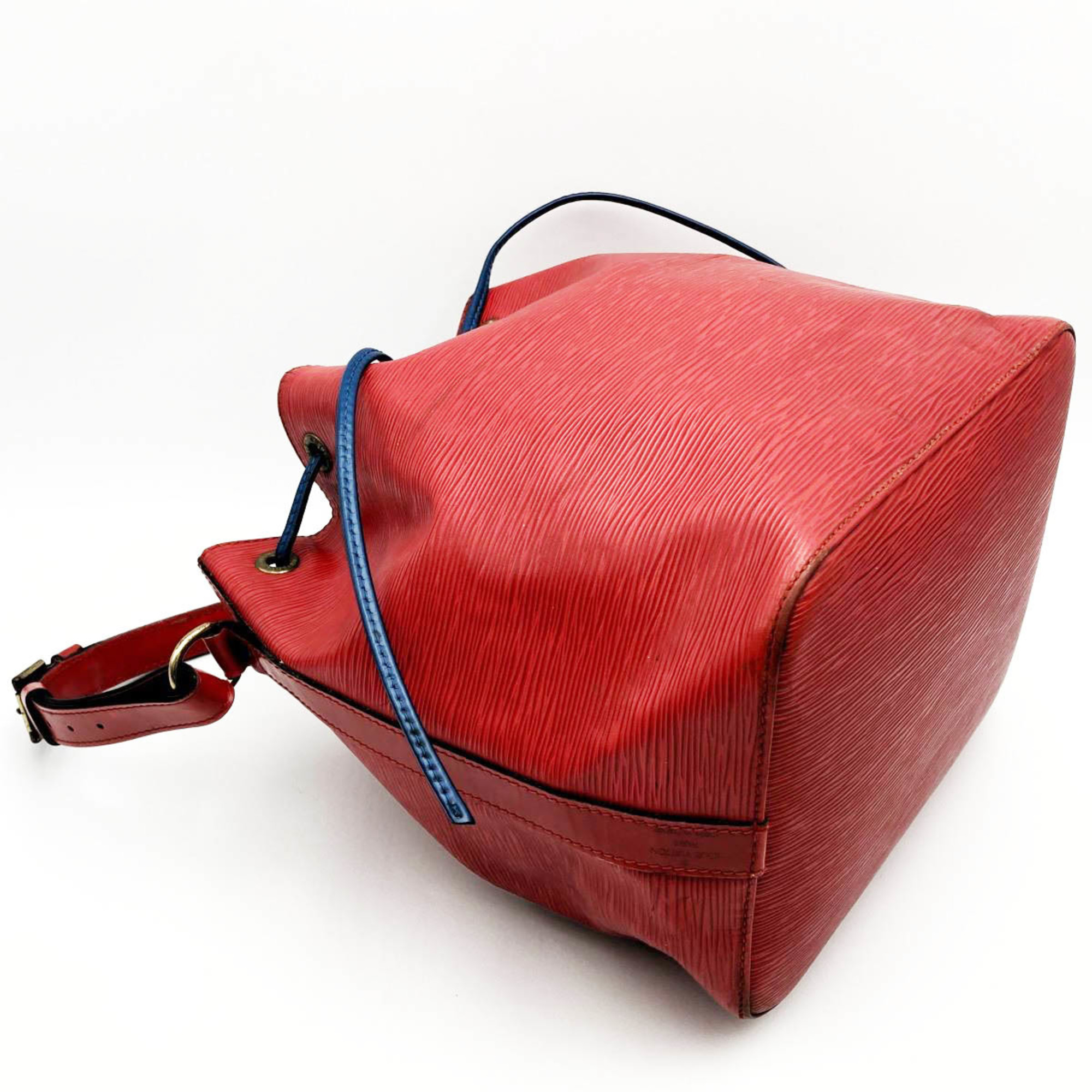 LOUIS VUITTON Petit Noe Epi Shoulder Bag Red Blue Leather Women's M44107 USED