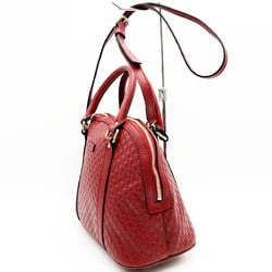 GUCCI 449663 Handbag Shoulder Bag 2Way Micro Gucci Leather Red Ladies