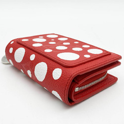 Louis Vuitton M82103 Bifold Wallet Mini Portefeuille Claire Japan Limited Yayoi Kusama Monogram Empreinte Leather Rouge Blanc Red White Polka Dot Box Included
