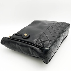 CHANEL Chanel Tote Bag Matelasse Chain Coco Lambskin Black Ladies