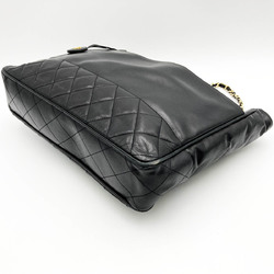 CHANEL Chanel Tote Bag Matelasse Chain Coco Lambskin Black Ladies