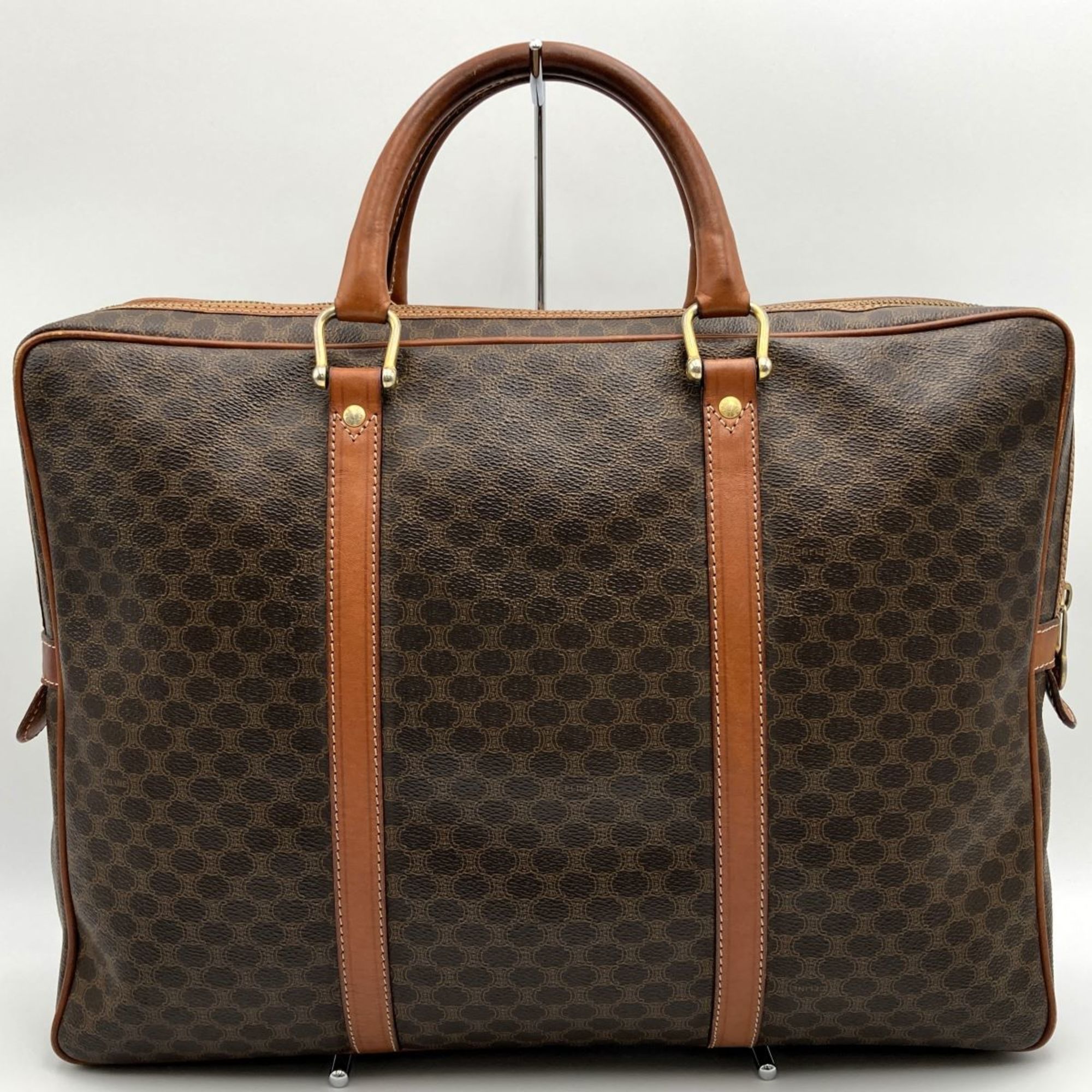 CELINE Macadam tote bag business brown PVC men's women's fashion vintage M12 USED