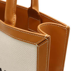 CELINE Small Vertical Cabas Tote Bag Shoulder Canvas Leather Natural Tan 192082BNZ.02NT