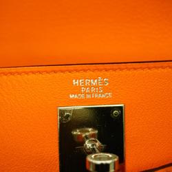 Hermes handbag Kelly 32 Voga River orange silver hardware ladies