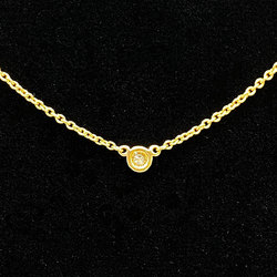 TIFFANY&Co. Tiffany Necklace Visor Yard 1PD YG 750 Diamond Single Gold Color Accessory Women's USED