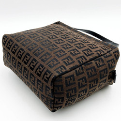 FENDI 8N0000 Handbag Mini Bag Pouch Zucchino Canvas Brown Black Ladies