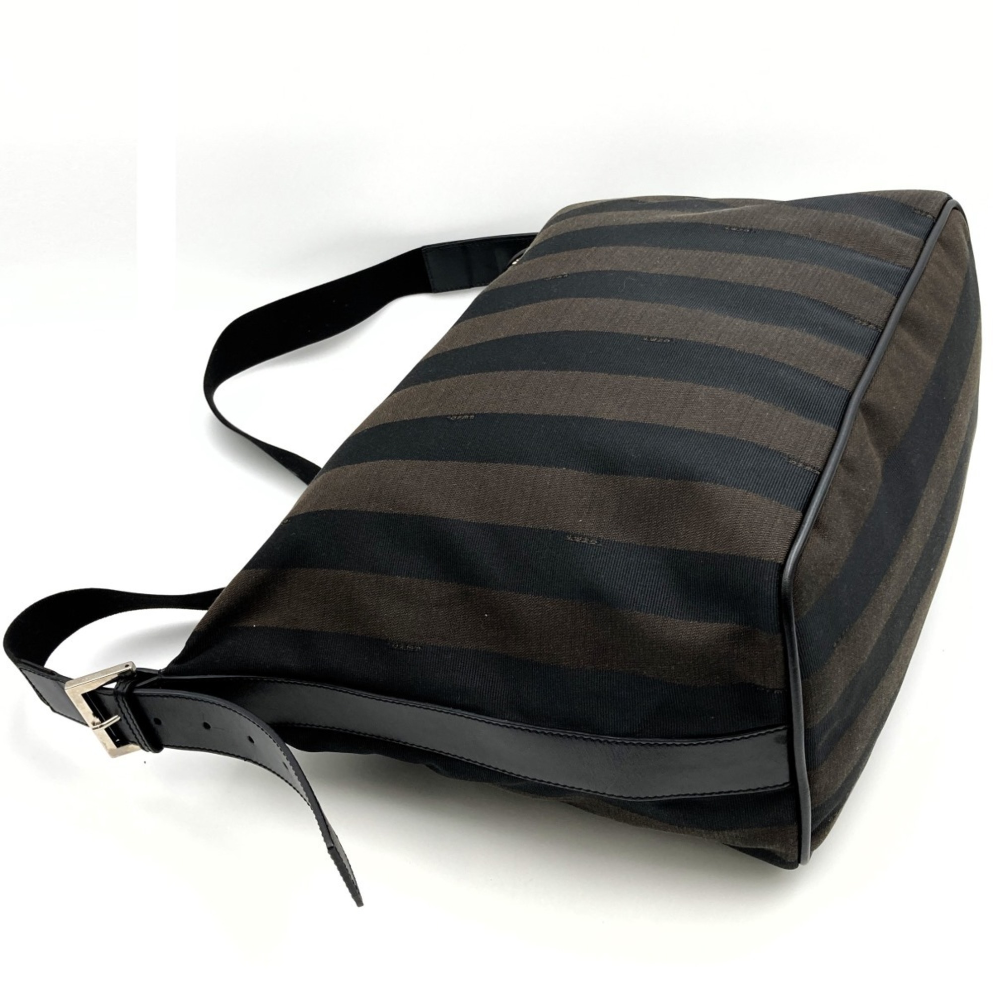 FENDI Pecan Shoulder Bag Crossbody Large Brown Canvas Ladies Fashion 7VA092 USED
