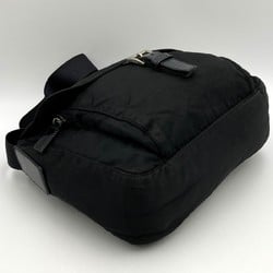 PRADA Prada Shoulder Bag Nylon Crossbody Triangle Logo Black Ladies Men's USED