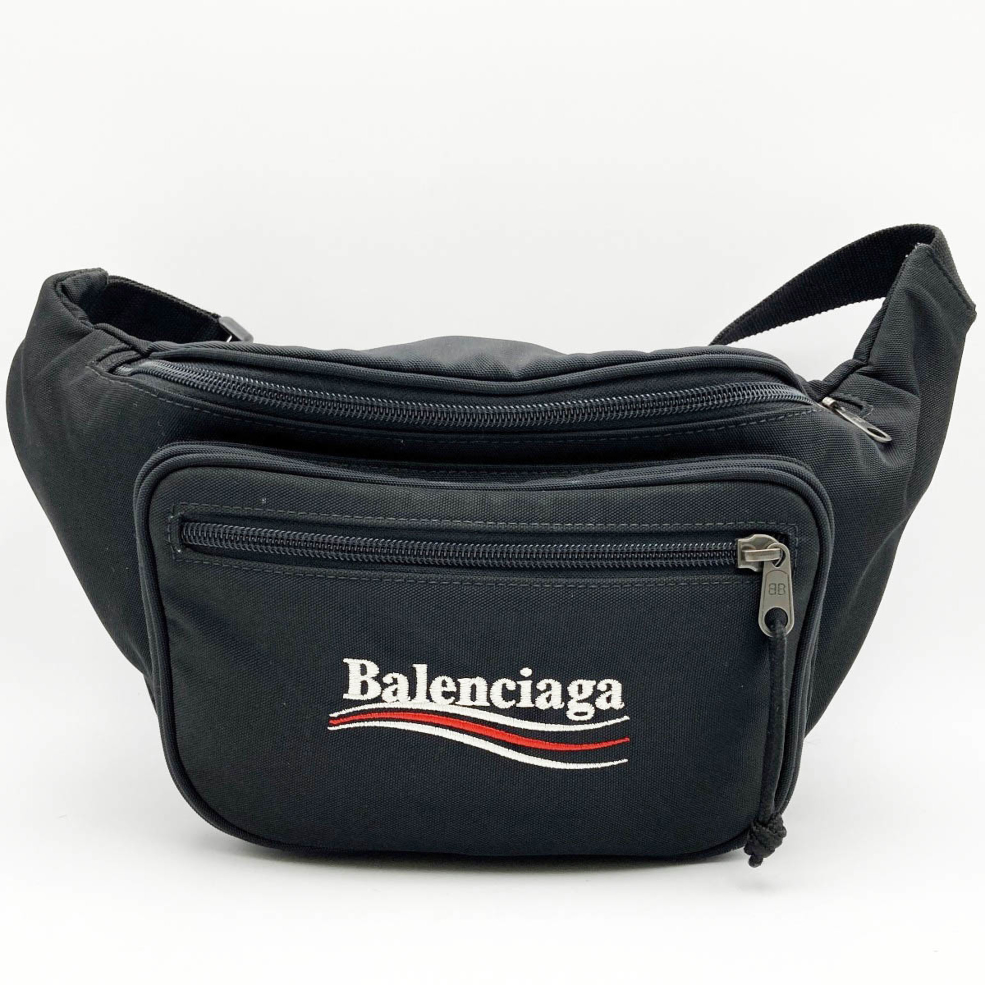 BALENCIAGA Balenciaga body bag shoulder black nylon men's women's fashion brand USED