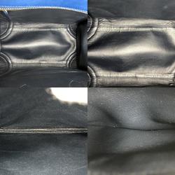 CELINE Luggage Mini Handbag Tote Bag Handheld Blue Navy Leather Ladies Fashion U CE 0120 USED