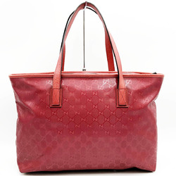 GUCCI Gucci GG Pattern Tote Bag Shoulder Red Implement PVC Ladies Fashion 211137 USED