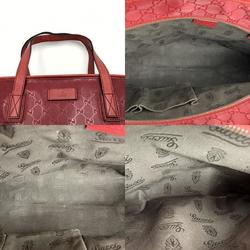 GUCCI Gucci GG Pattern Tote Bag Shoulder Red Implement PVC Ladies Fashion 211137 USED
