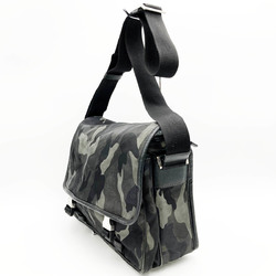 PRADA Shoulder Bag Messenger Crossbody Camouflage Multicolor Nylon Gray Women's Men's