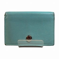 Tiffany Leather Blue Brand Accessories Card Case Business Holder Ladies