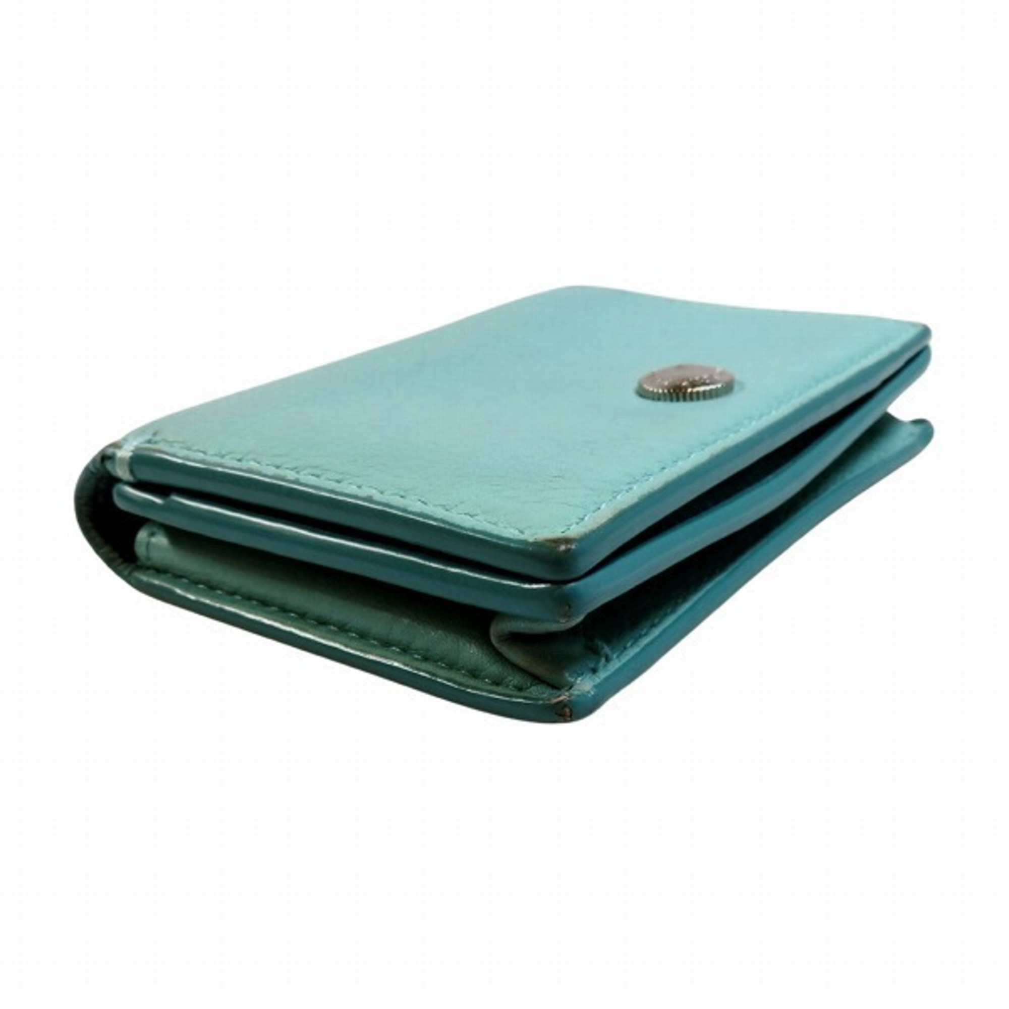 Tiffany Leather Blue Brand Accessories Card Case Business Holder Ladies