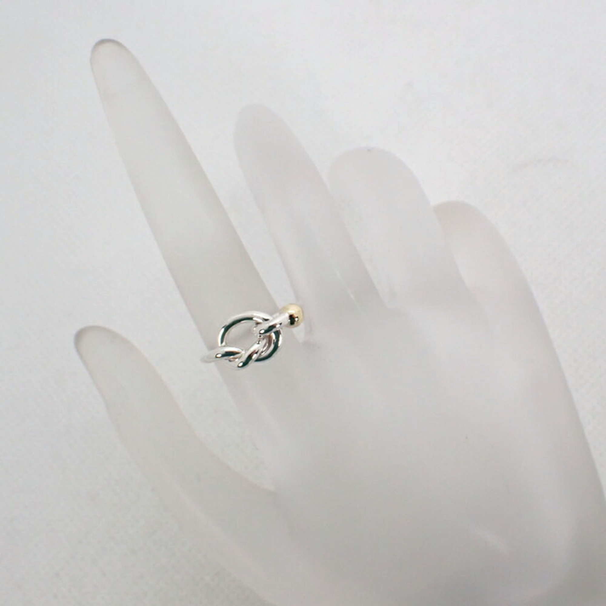 TIFFANY 925 750 Love Knot Combination Ring No. 8