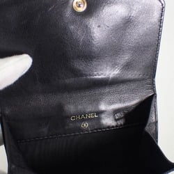 CHANEL Caviar Skin No. 4 Black Trifold Wallet