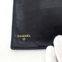 CHANEL Caviar Skin No. 5 Black Long Wallet