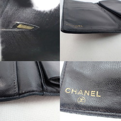 CHANEL Caviar Skin No. 6 Black Long Wallet