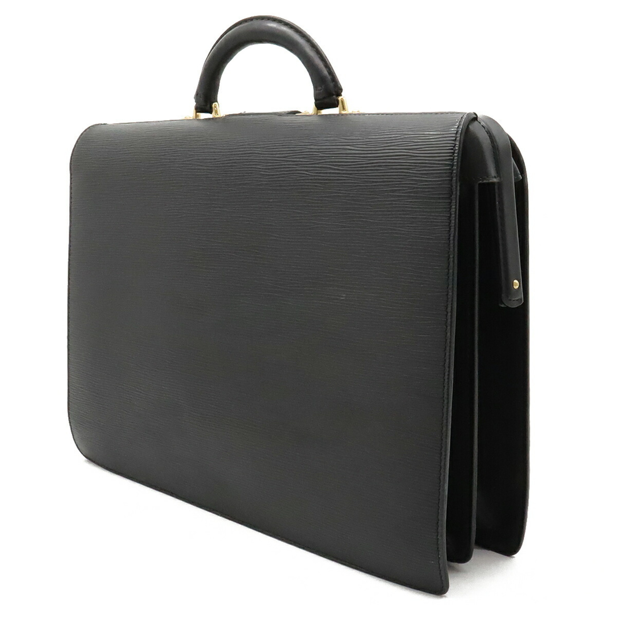 LOUIS VUITTON Louis Vuitton Epi Serviette Fermoir Bag Leather Noir Black Key Missing M54352