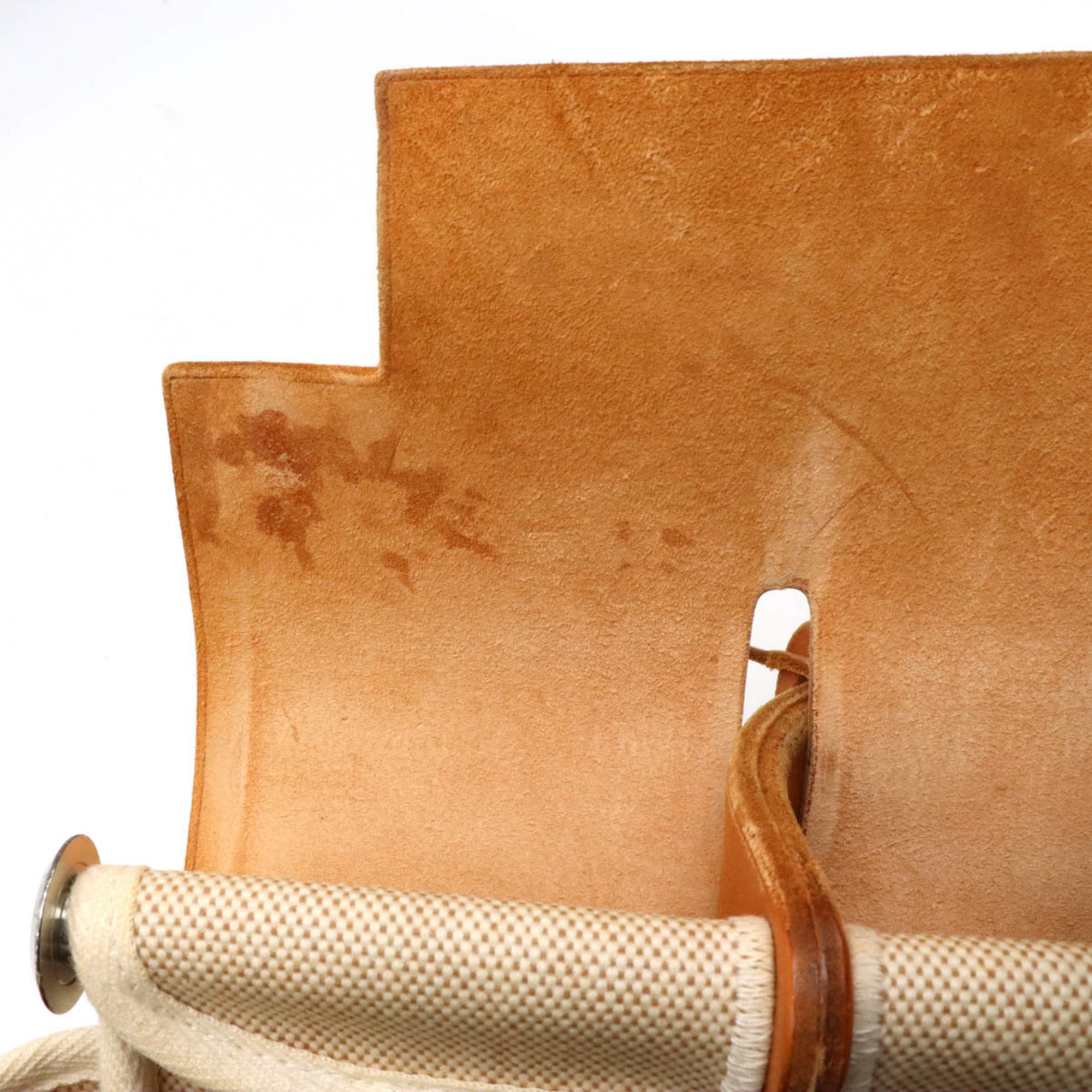 HERMES Ale Bag Ad PM Rucksack Backpack Handbag Toile Ash Leather Beige Natural □D stamp