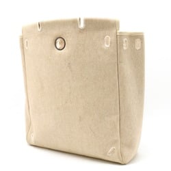 HERMES Ale Bag Ad PM Rucksack Backpack Handbag Toile Ash Leather Beige Natural □D stamp