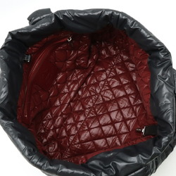 CHANEL Coco Cocoon Tote MM Bag Shoulder Mark Nylon Leather Black Bordeaux 7107