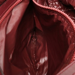 CHANEL Coco Cocoon Tote MM Bag Shoulder Mark Nylon Leather Black Bordeaux 7107