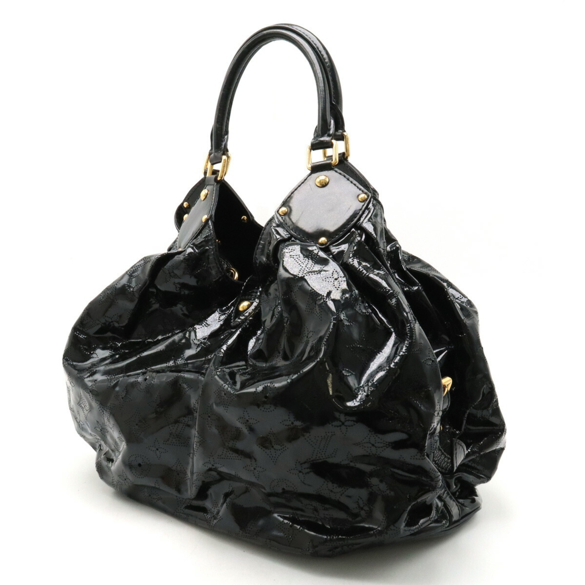 LOUIS VUITTON Monogram Surya XL Tote Bag Shoulder Patent Leather Noir Black M95796