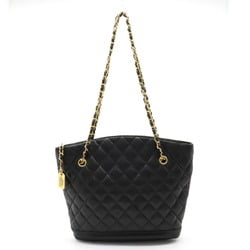 CHANEL Chanel Matelasse Chain Tote Bag Shoulder Leather Black