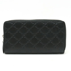 GUCCI Gucci Guccisima Round Long Wallet Leather Black 307987